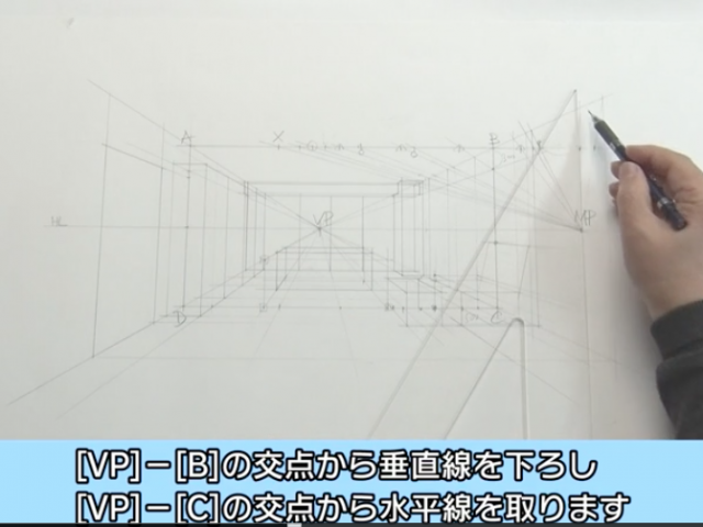 インテリアパース「簡単な透視図の描き方」を動画で解説